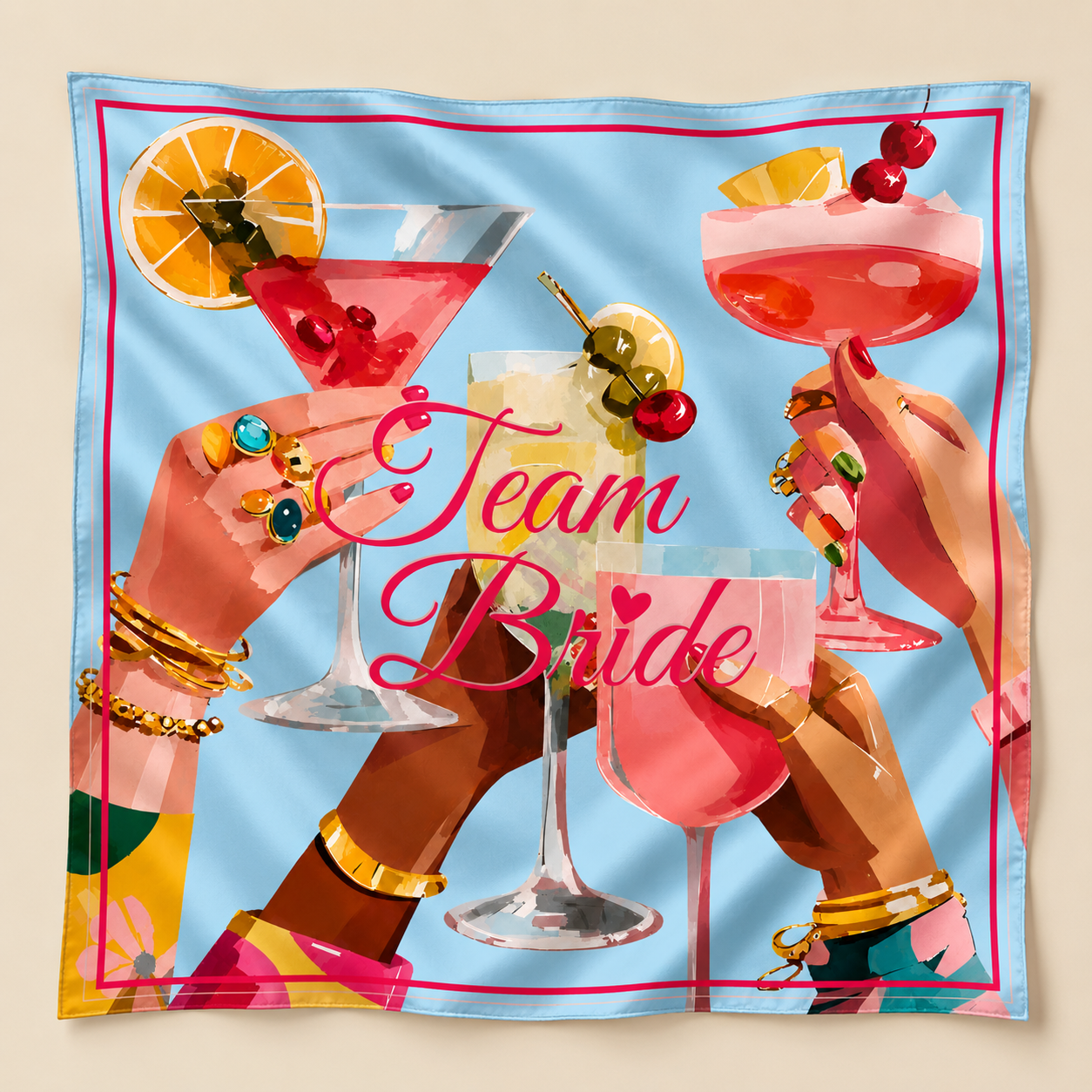 "Team Bride" - Pink Cocktails