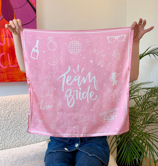 "Team Bride" - Rosa sjal