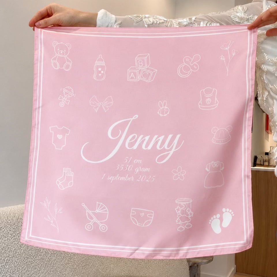 50stk - Satengsjal baby rosa
