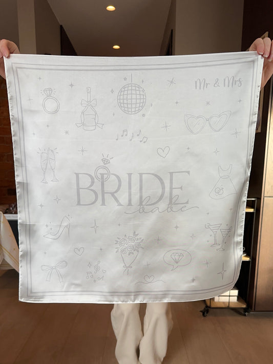 BRIDE - hvit/sølv sjal