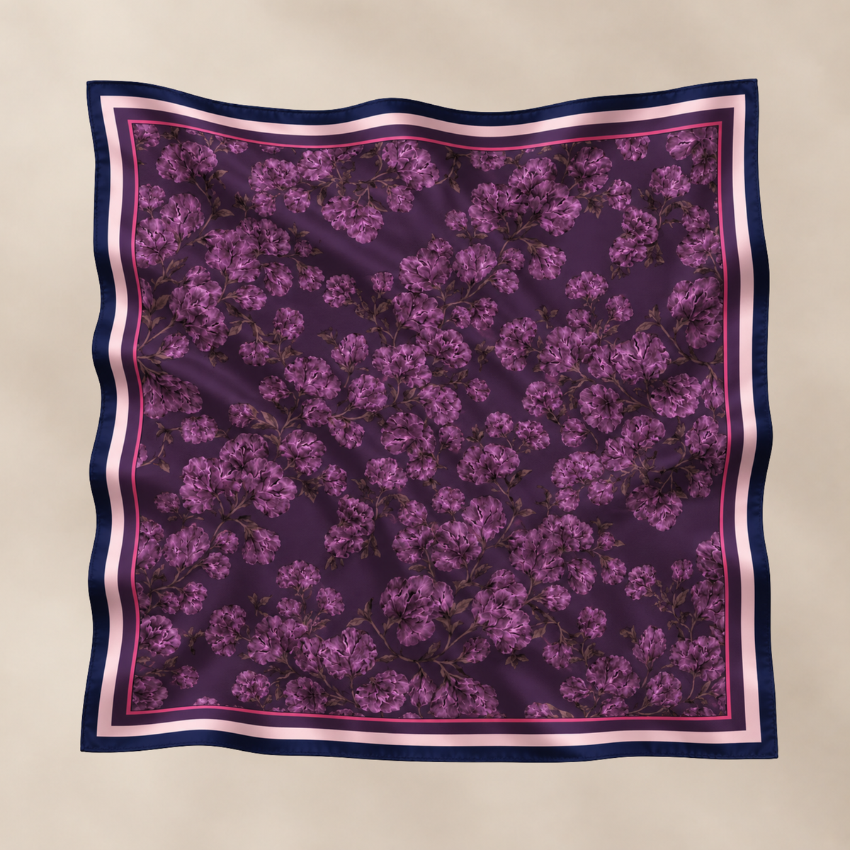Silkeskjerf Plum