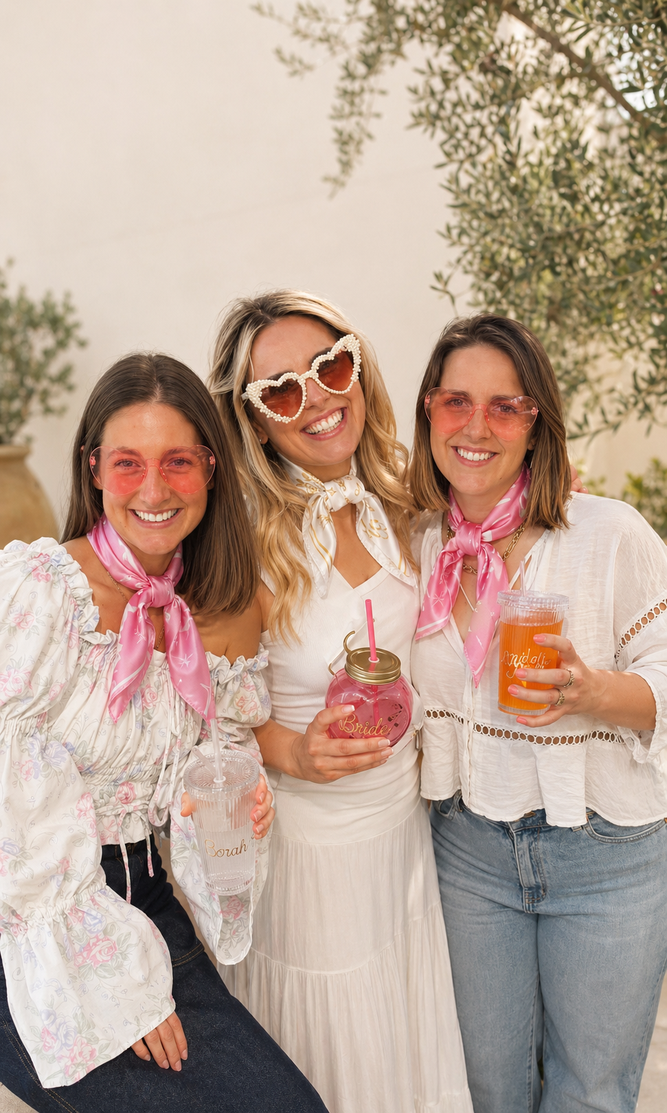 "Team Bride" - Rosa sjal