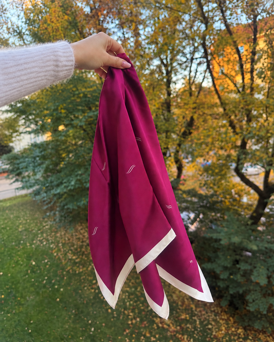 Silkeskjerf Bordeaux