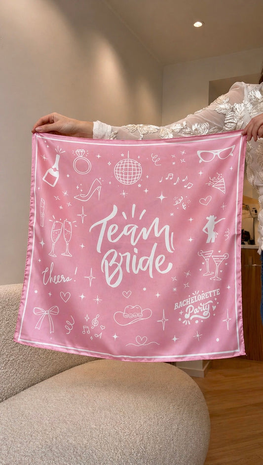 "Team Bride" - Rosa sjal
