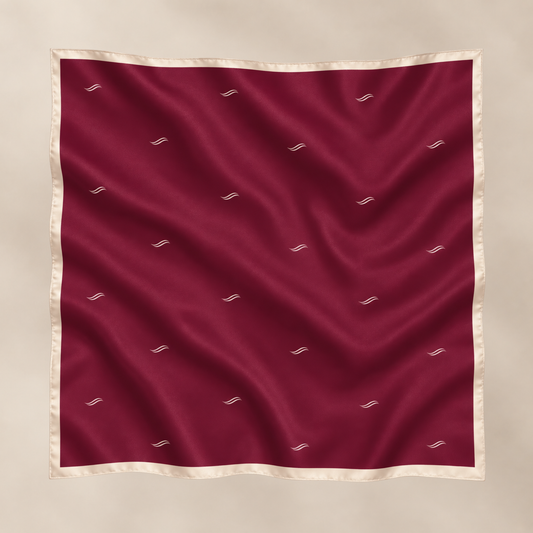 Silkeskjerf Bordeaux