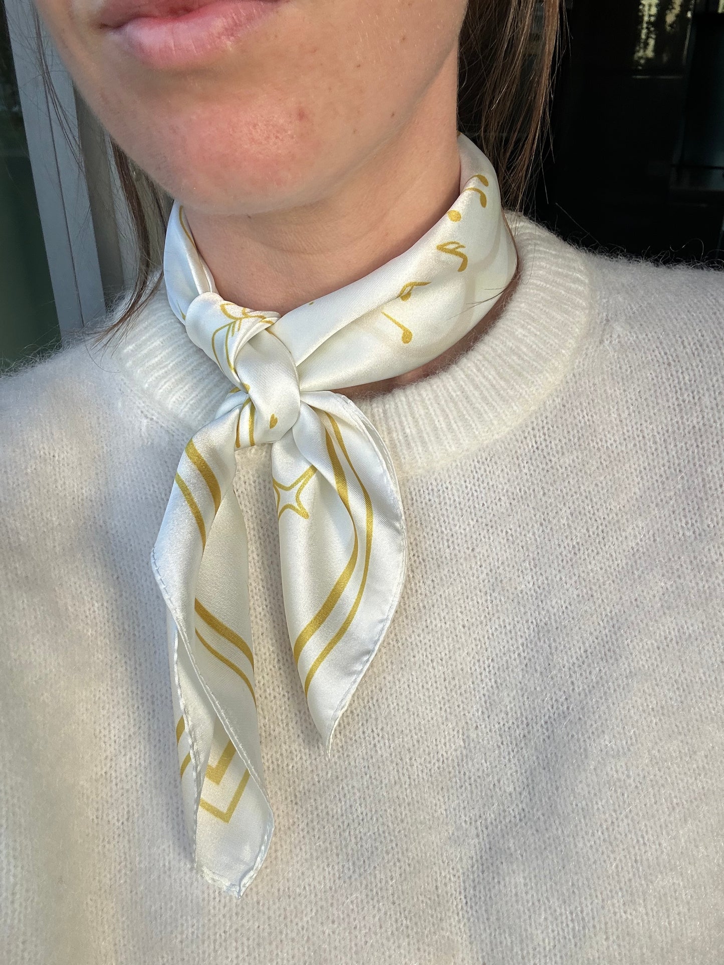 BRIDE - hvit/gull sjal