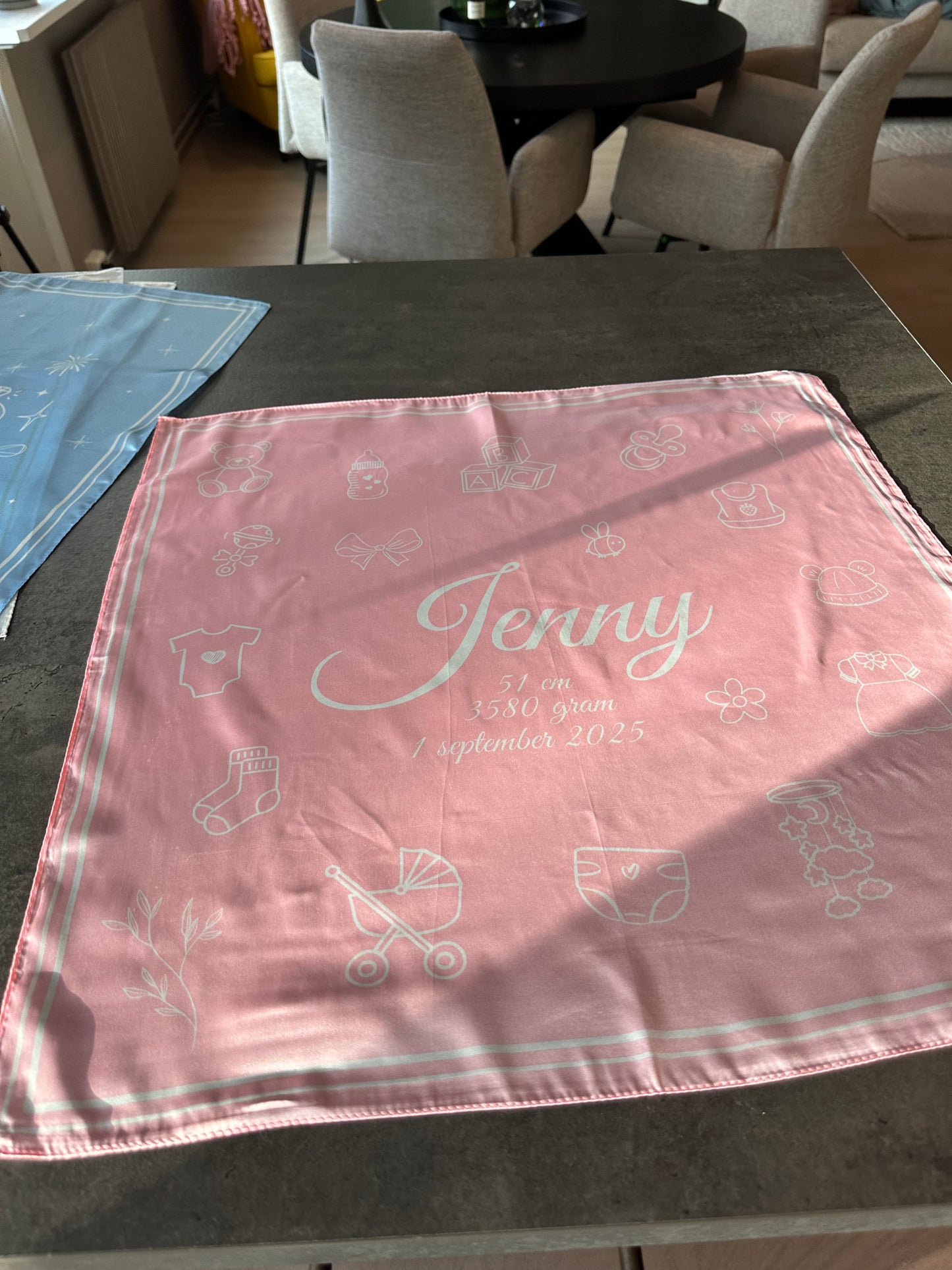 50stk - Satengsjal baby rosa