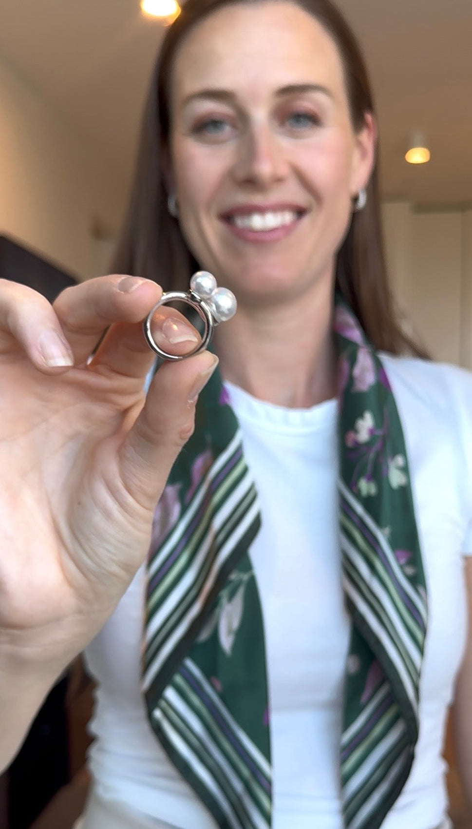Skjerf ring - perle