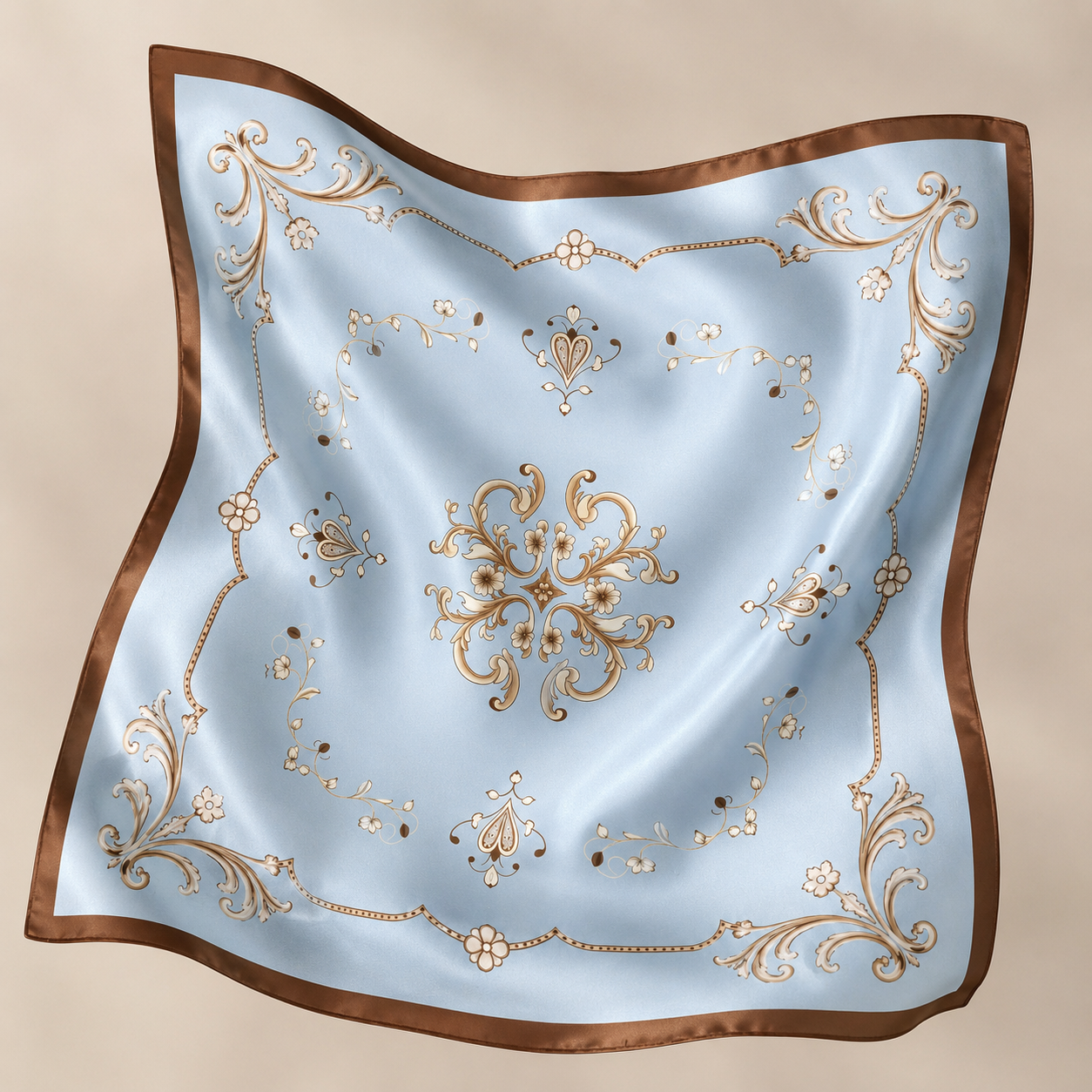 Blue vintage silkeskjerf