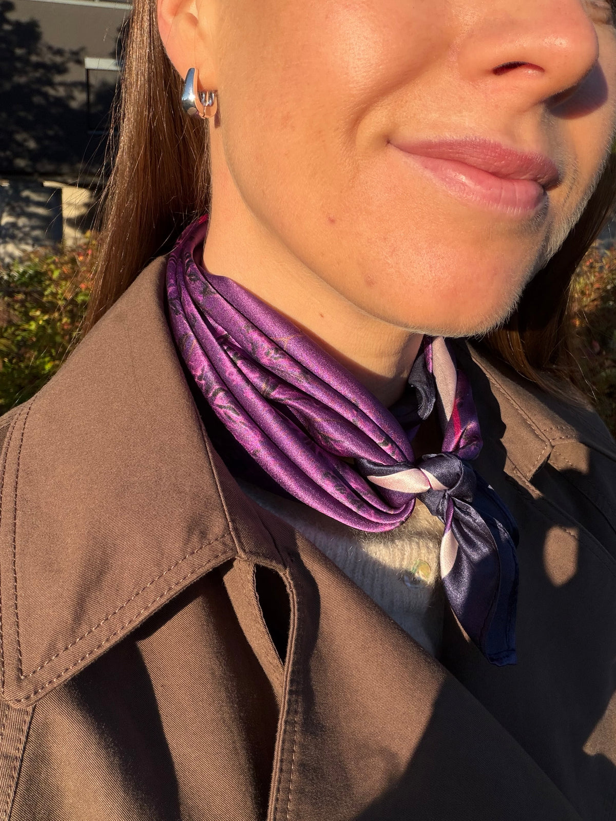 Silkeskjerf Plum
