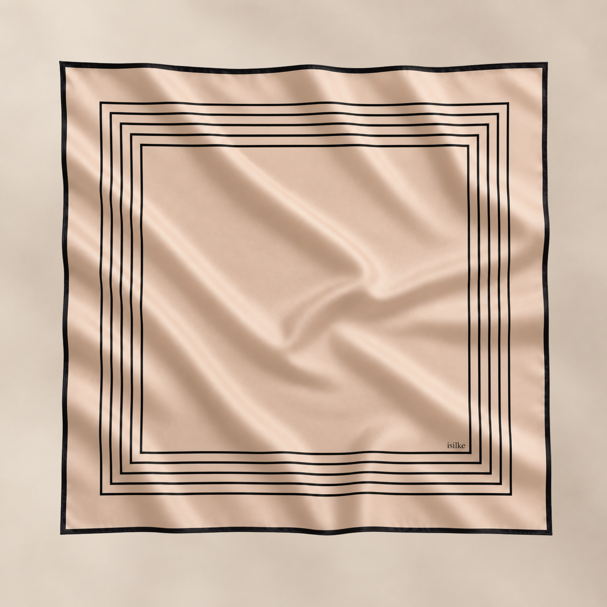 Silkeskjerf Beige Elle